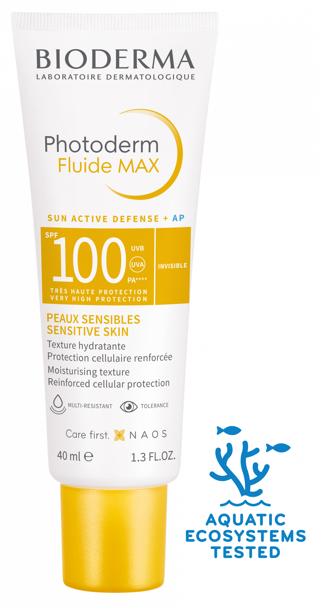 Protector Photoderm MAX Fluide Color Muy Claro SPF 100 Protección solar de textura ligera