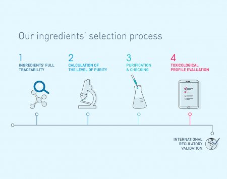 Infografía del proceso de selección de los ingredientes